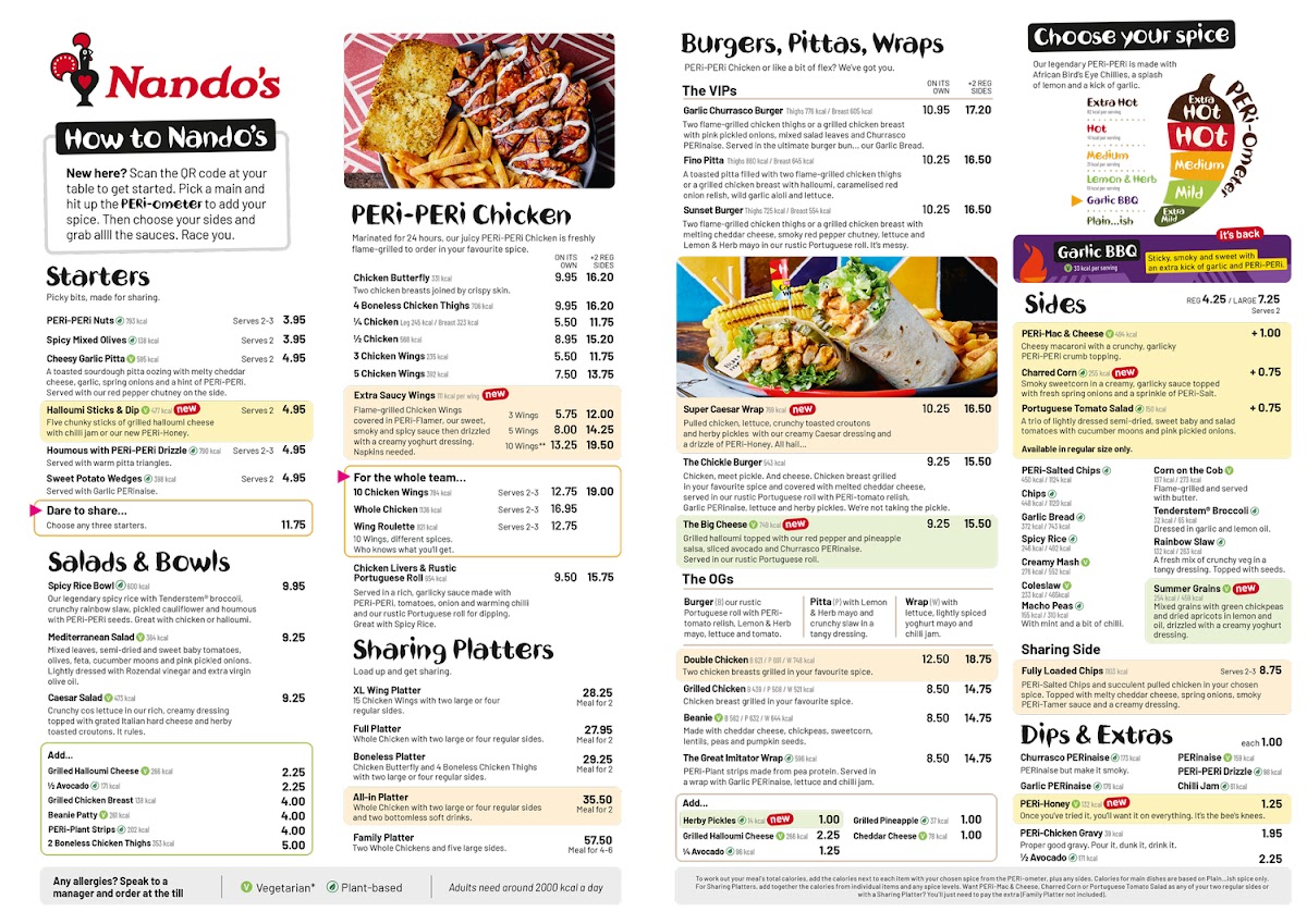 Menu Nando's Dudley-3