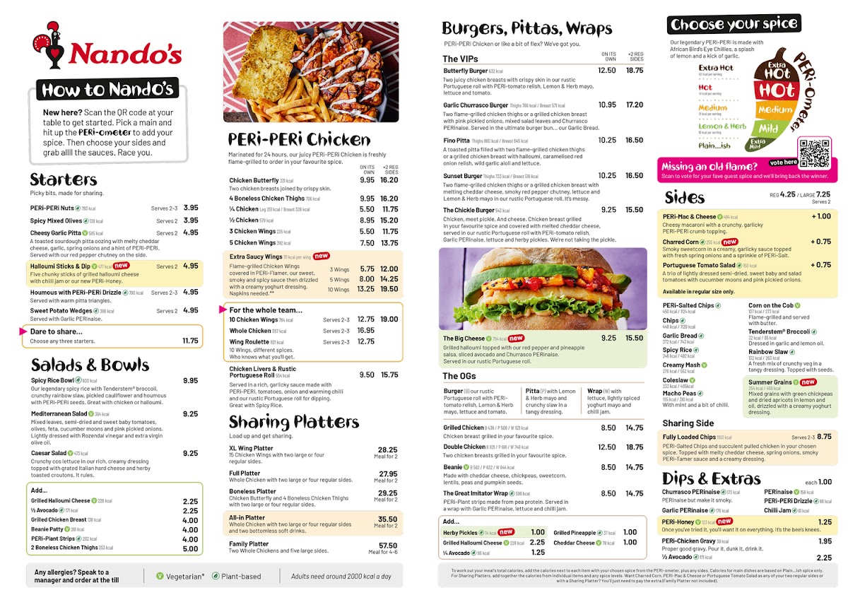 Menu Nando's Dudley-4