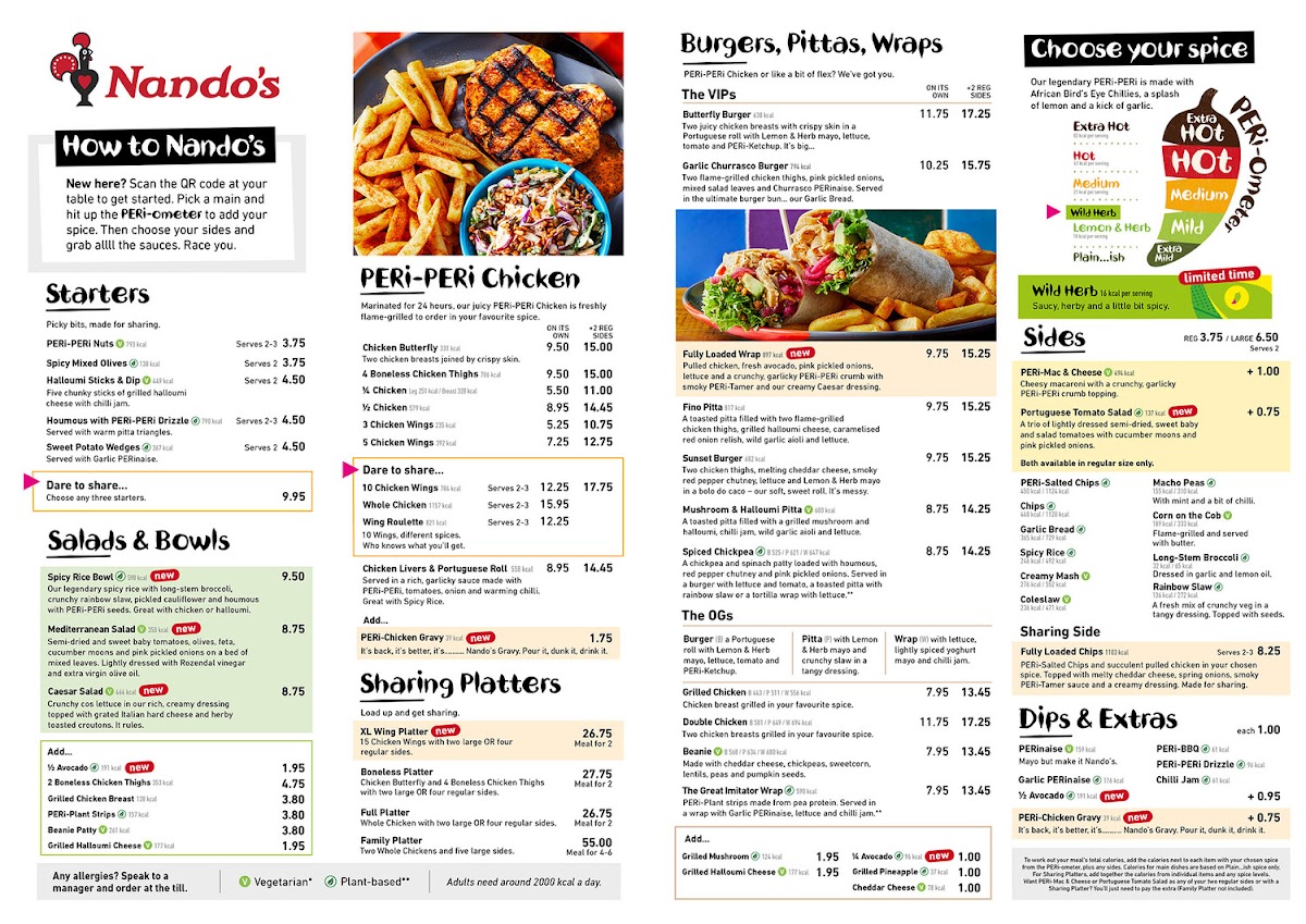 Menu Nando's Dudley-6